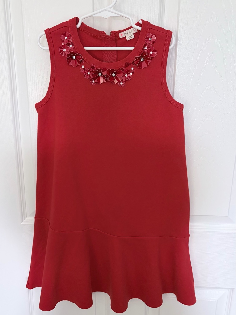 Crewcuts Girls Red Embellished Holiday dress size 8